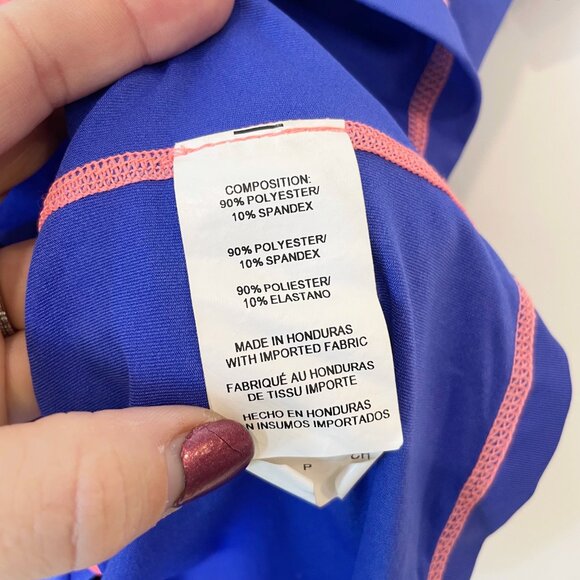 Nike Blue Short Sleeve Full Zip Hydro Rash Guard Top S Women’s Activewear - Picture 4 of 10